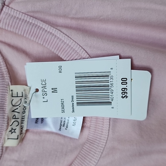 NWT L'Space Seaview mini dress in rose quartz medium - Picture 14 of 14